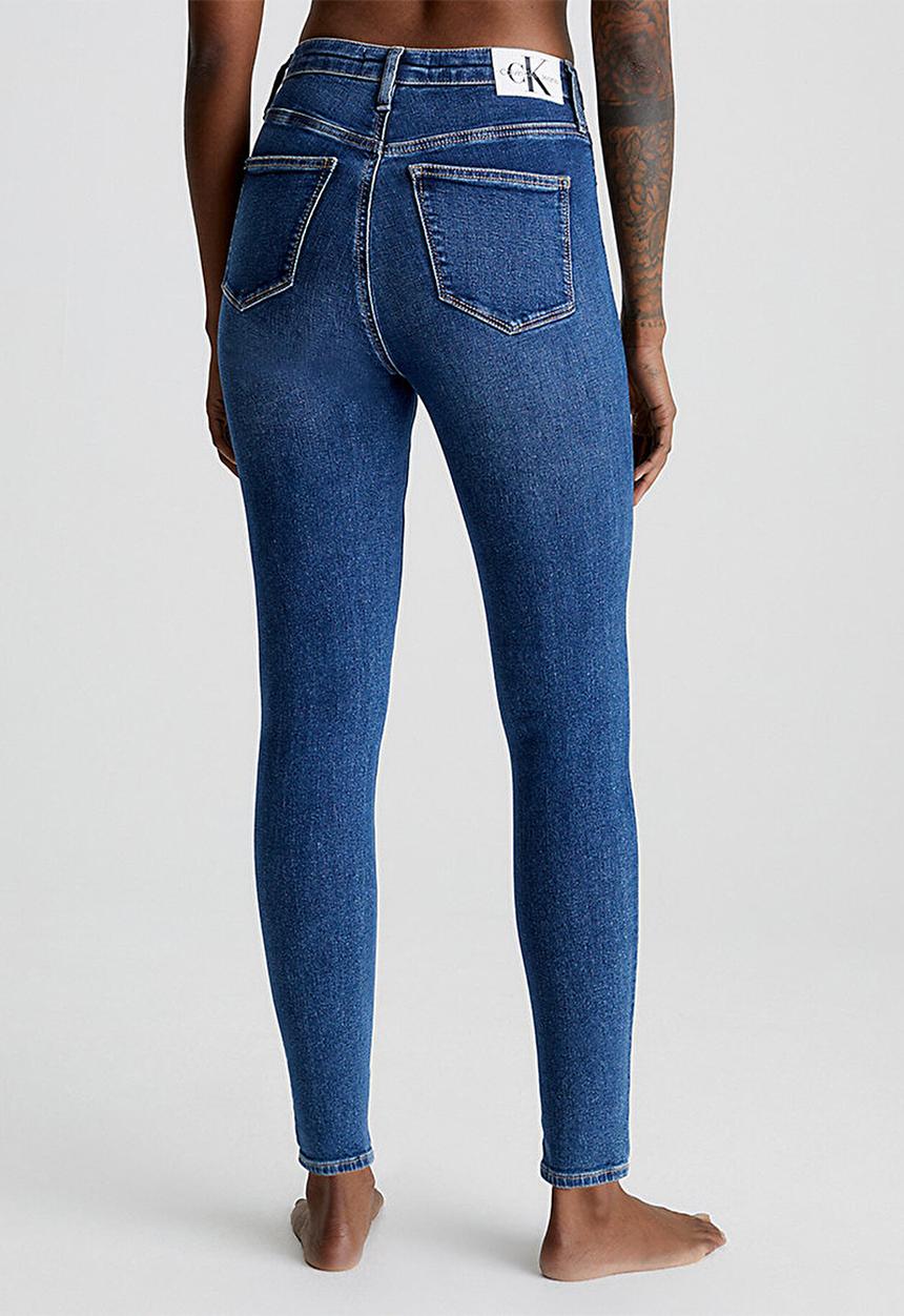 Calvin Klein High Rise Super Skinny Ankle In Denim Dark