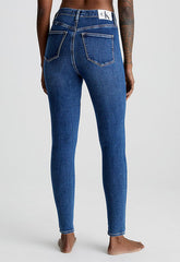 Calvin Klein High Rise Super Skinny Ankle In Denim Dark