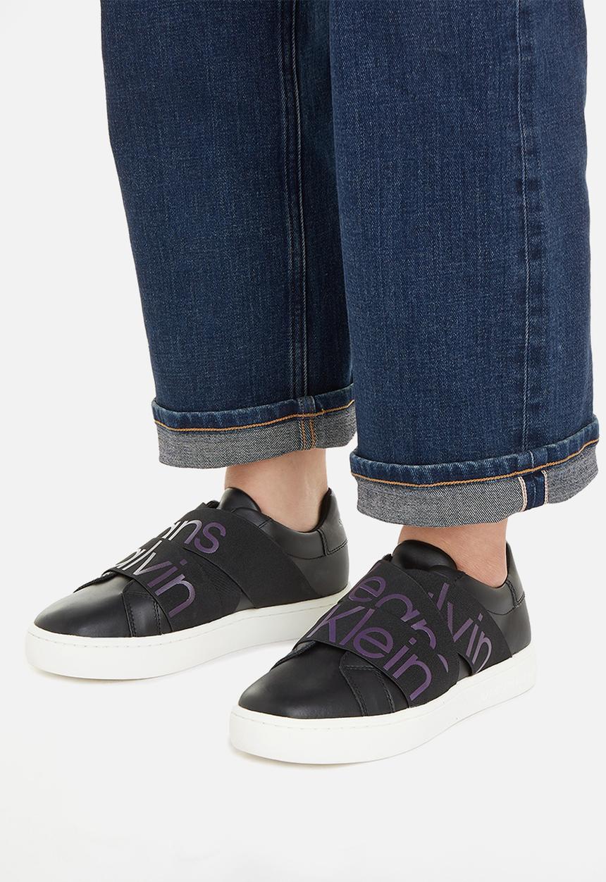 Calvin Klein Classic Cupsole Laceup Black and Amethyst