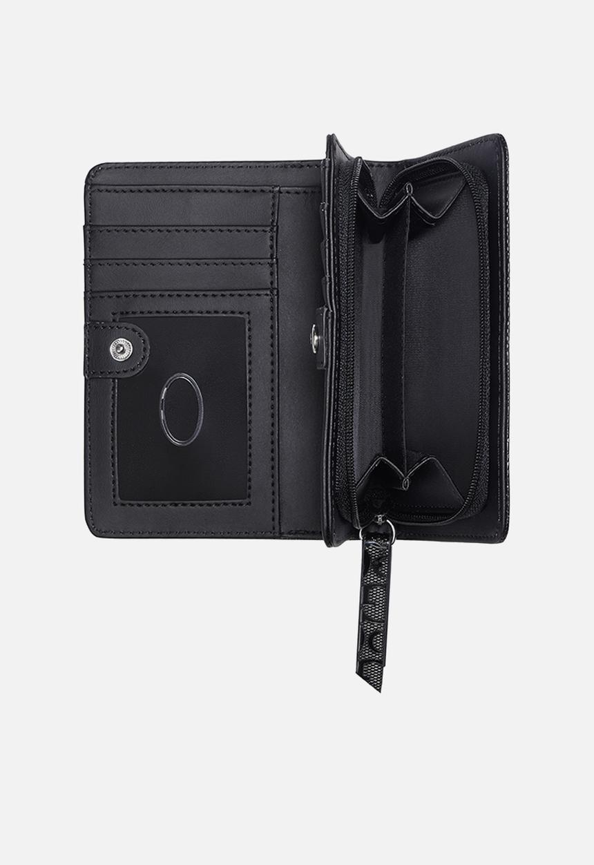 Guess Abbas Sling French Wallet In Black