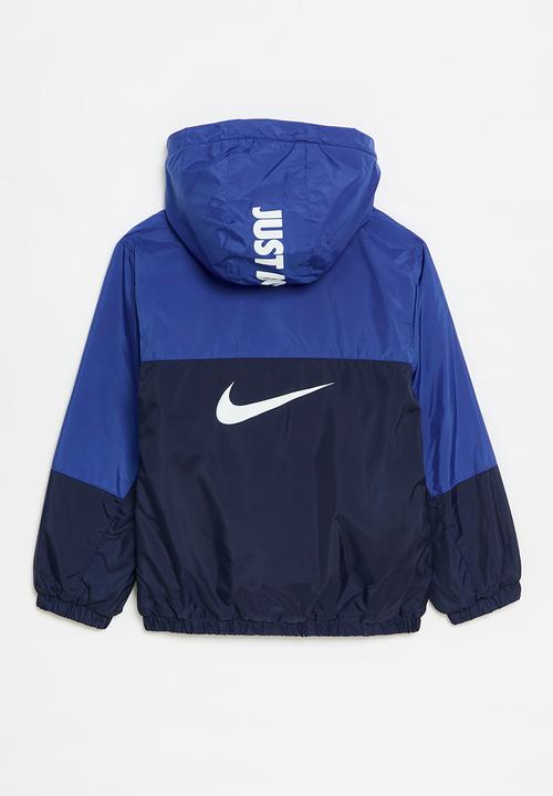 Nike Kids Fleece Lined Woven Jacket Midnight
