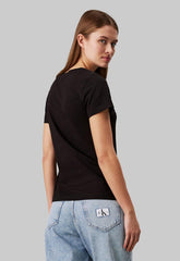 Calvin Klein Ladies 2 Pack Monologo T-Shirt In Black & White