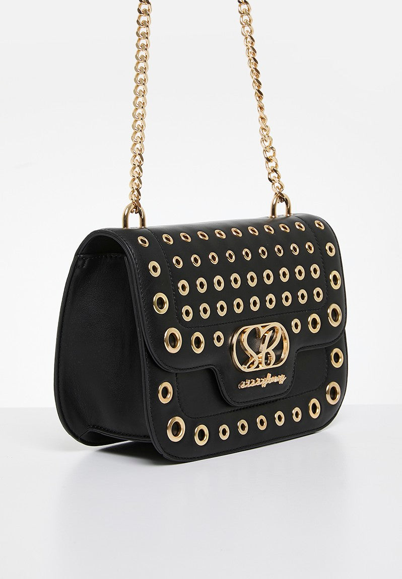 Sissyboy Bg666 Structured Crossbody Bad With Studs