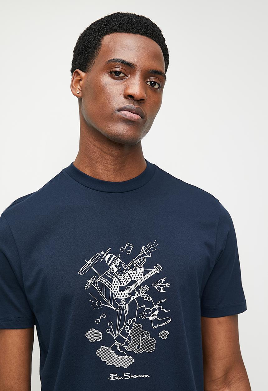 Ben Sherman One Band Man T-Shirt In Navy