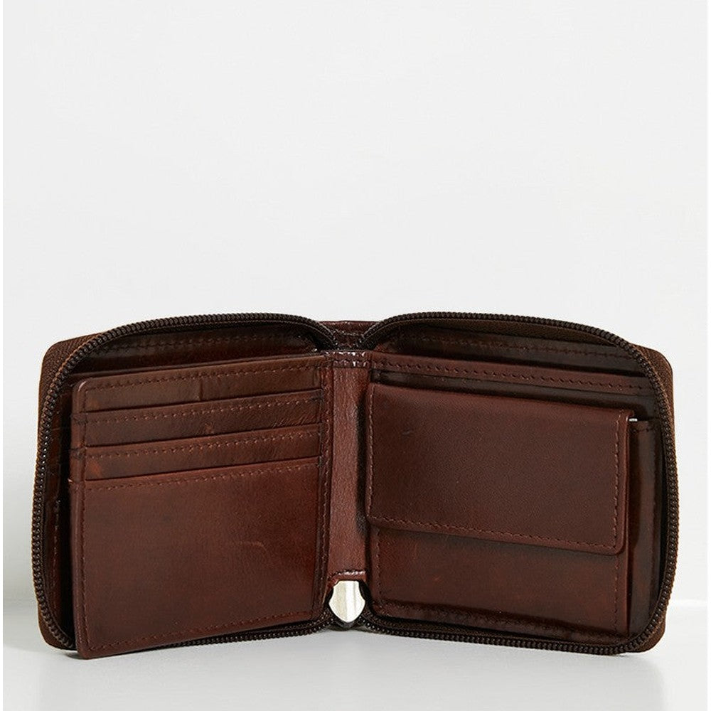 Polo Kenya Zip Around Wallet In Brown