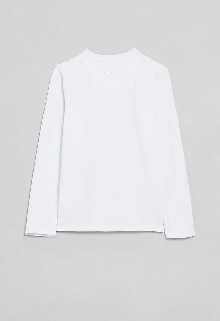 Soviet Boys Talon Long Sleeves V-Neck T-Shirt In White