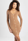 Sissyboy D30895 Mini Lurex Knit Dress With Button