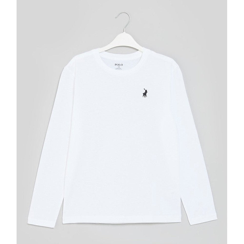 Polo Boys Ashton Long Sleeve T-Shirt In White