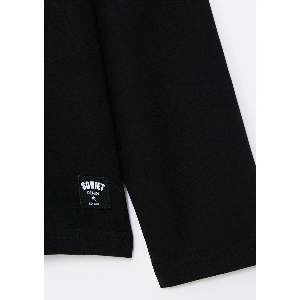 Soviet Boys Talon Long Sleeves V-Neck T-Shirt In Black