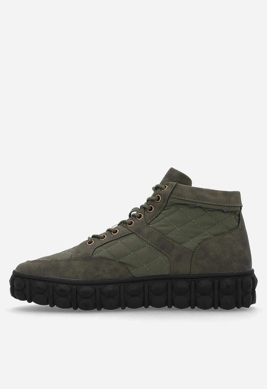Mazerata Mens Pigale 9 Faux Nubuck Shoes In Olive