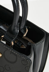 Guess Lacy Satchel Bag In Coal