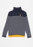 Polo Girls Debbie Polo Neck Pullover In Navy