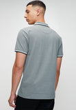 Polo Mens Tipped Short Sleeves Golfer Blue/Melange