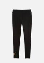 Puma Womens Essential Metallic Logo Leggings In Black
