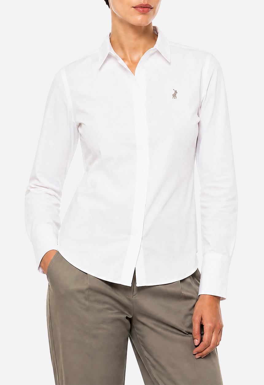 Polo Womens Jamie Long Sleeve Shirt In White