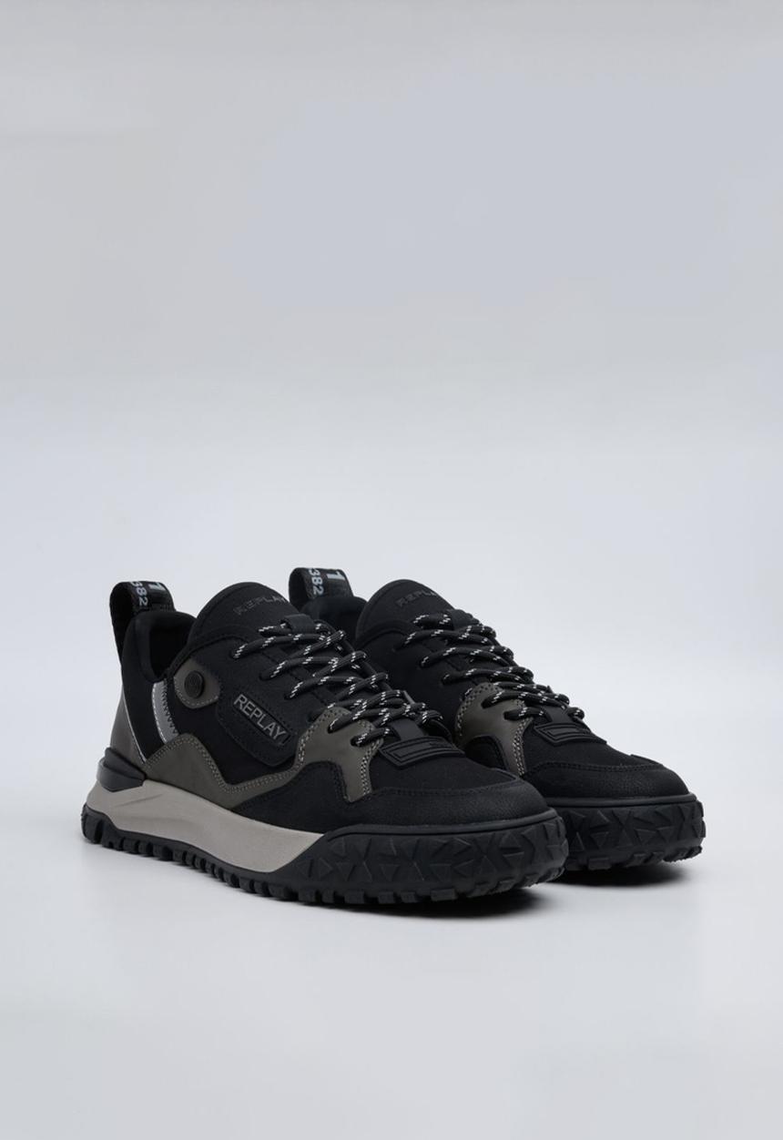 Replay Mens Blix Mixer Sneakers In Black
