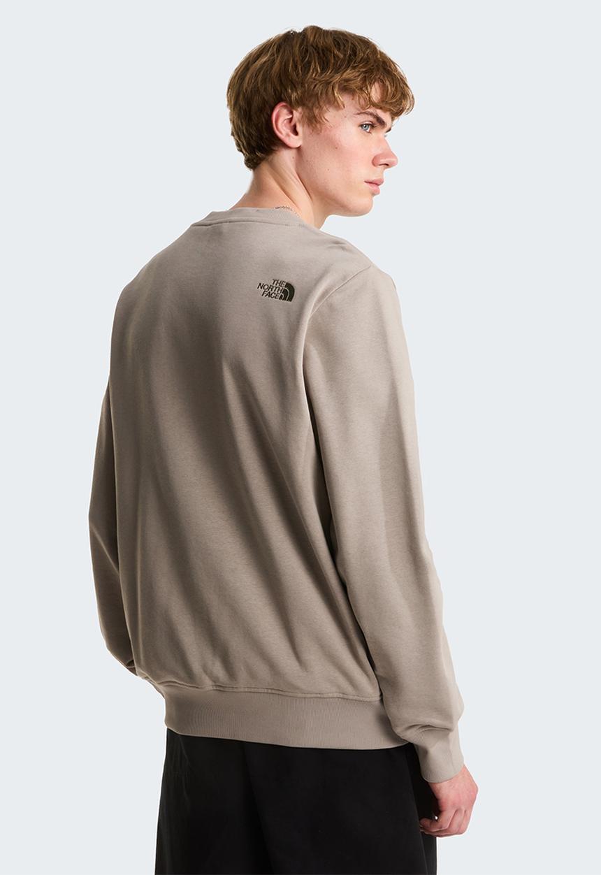 The North Face Mens Drew Peak Crew Stone Slab/New Taupe Green