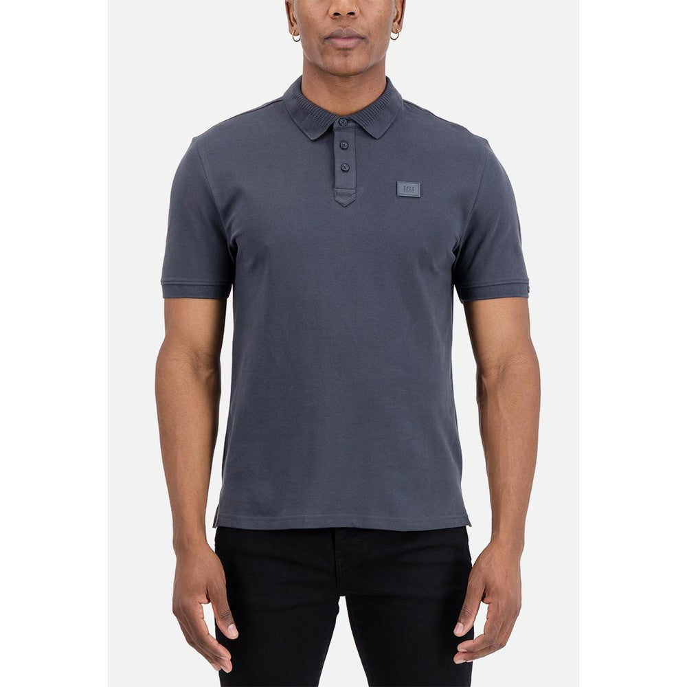 S.P.C.C Mens Mullen Short Sleeves Golfer In Dark Grey