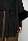 Stella Morgan Womens Melton Poncho In Black