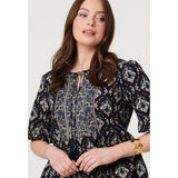 Mandi Ladies Dress In Navy