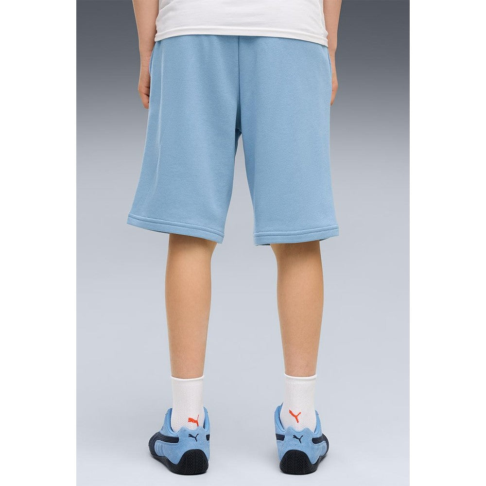 Puma Boys Essentials Small No 1 Logo Shorts In Zen Blue