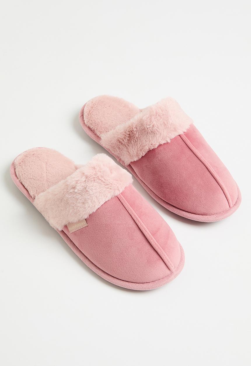 Hush Puppies Ladies Lunara Slippers In Dusty Pink