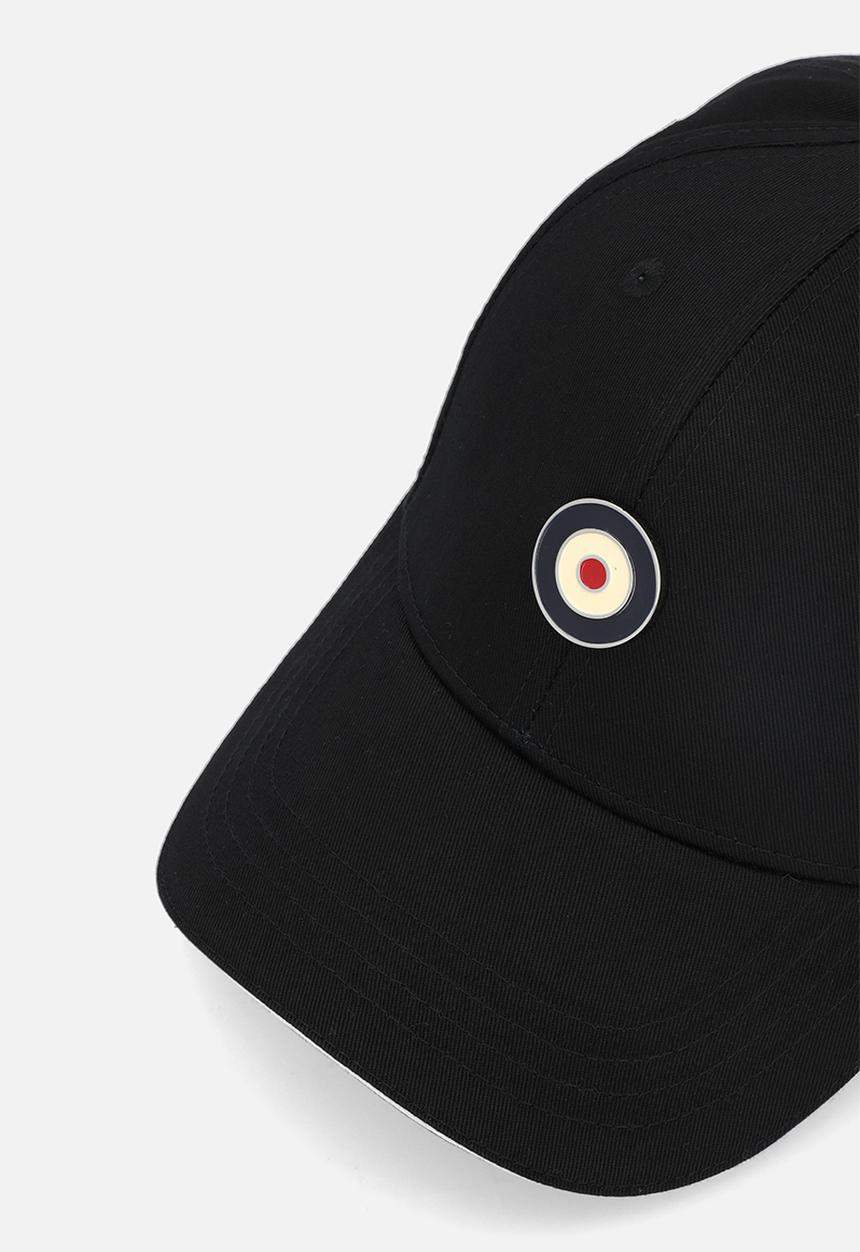 Ben Sherman Mens Metal Targy Badge Cap In Black