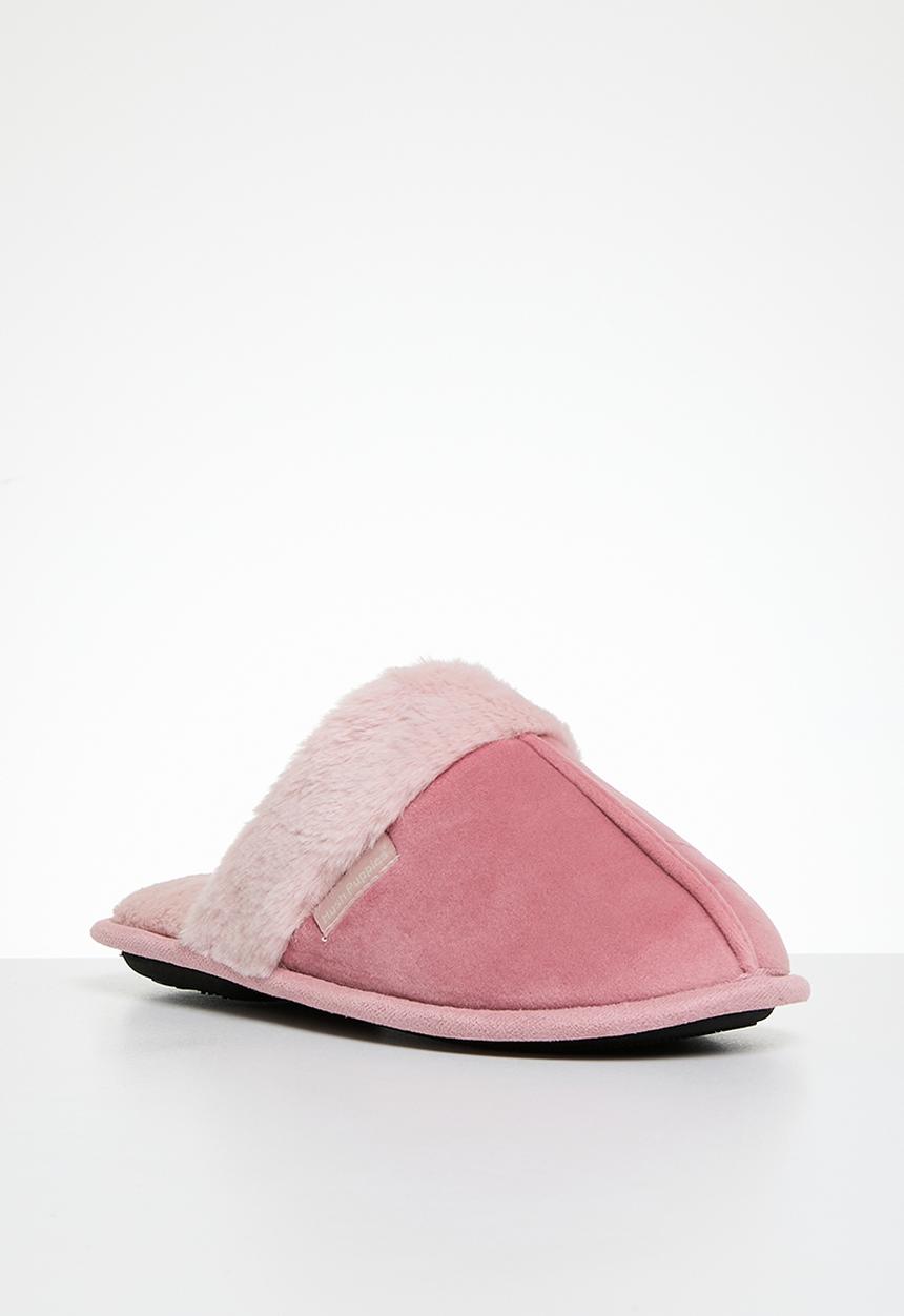 Hush Puppies Ladies Lunara Slippers In Dusty Pink