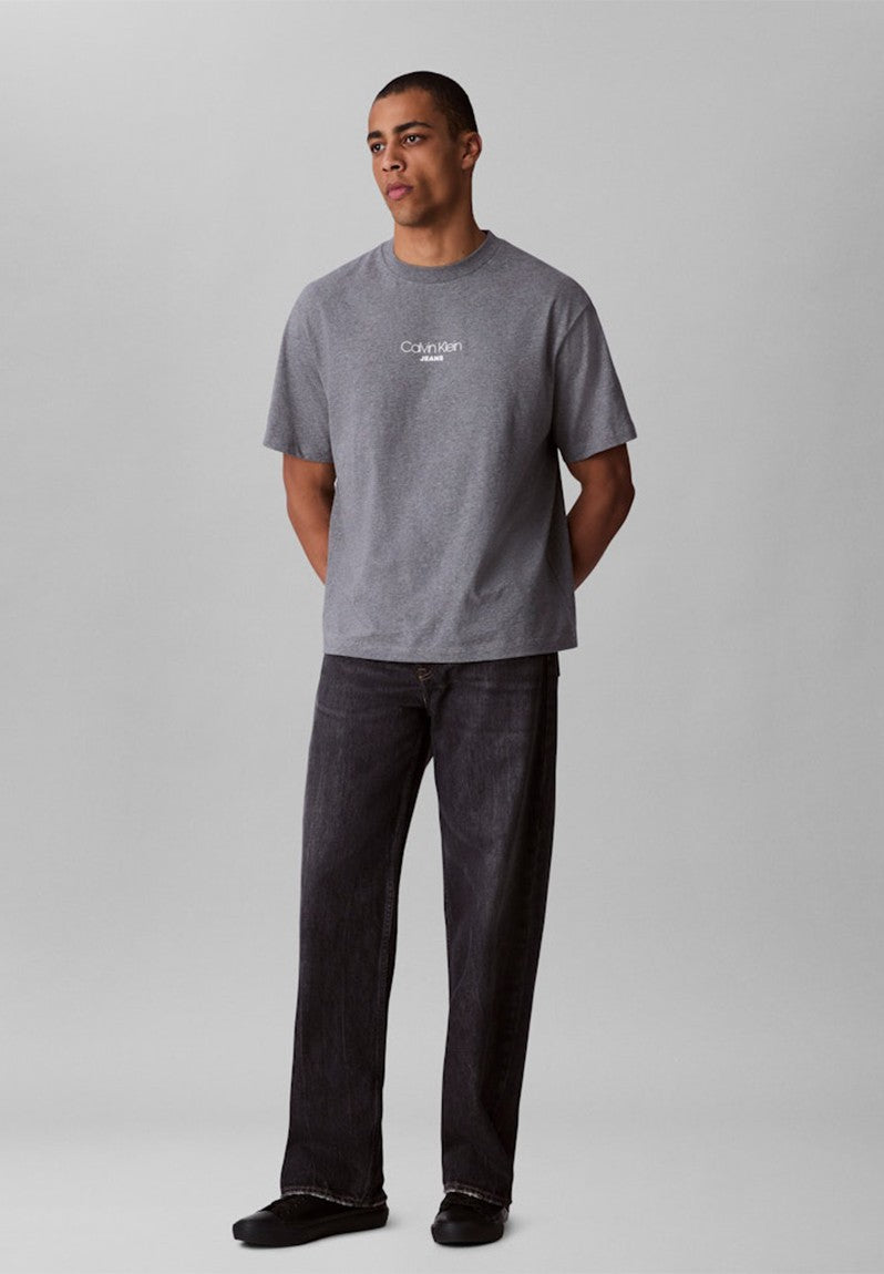 Calvin Klein Mens Rlxd Fit Graphic T-Shirt In Grey Heather