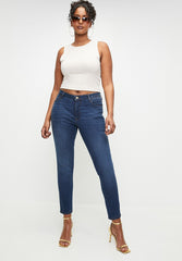 Guess Womens Cumberland Curve Jeans In Dark Wash