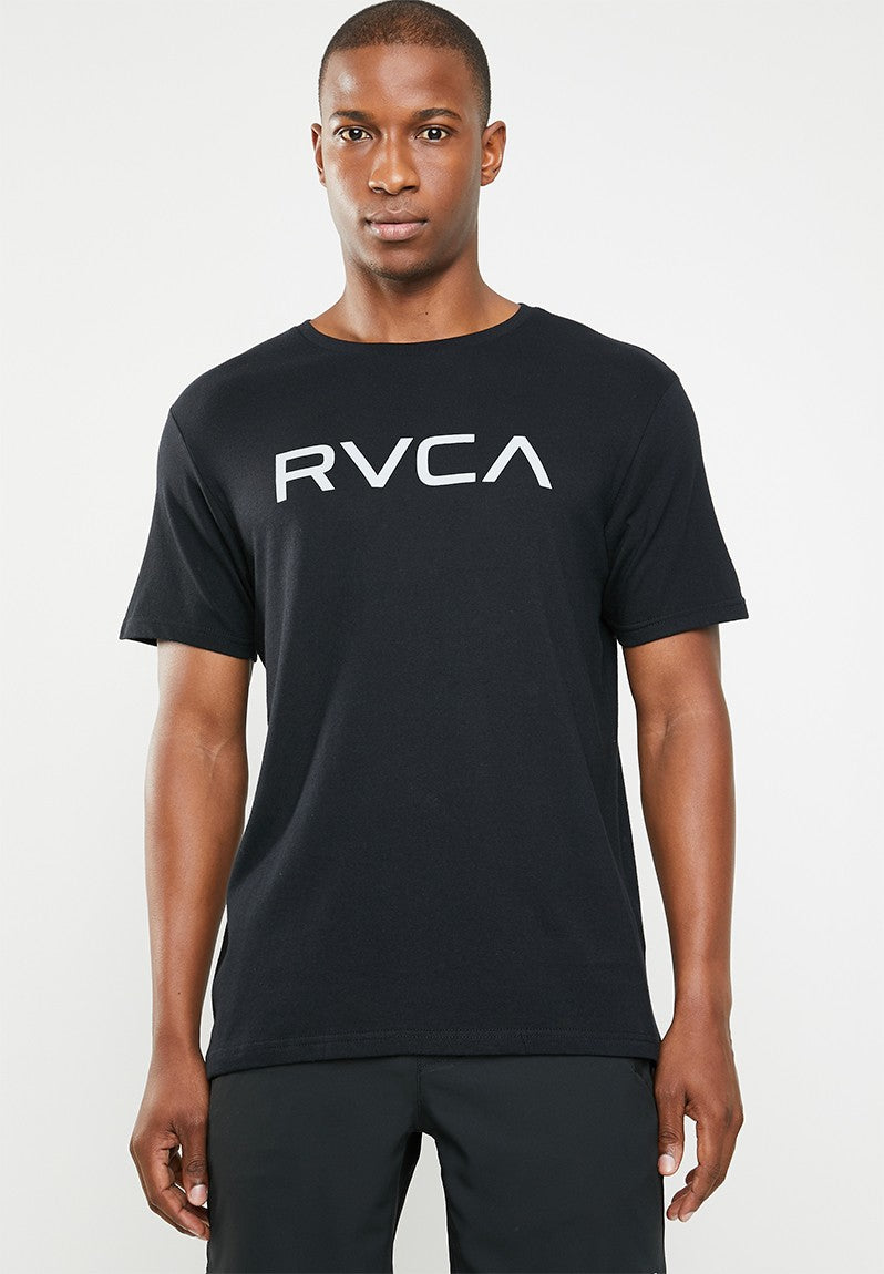 RVCA Mens Big Rvca Short Sleeve T-Shirt In Black & Grey