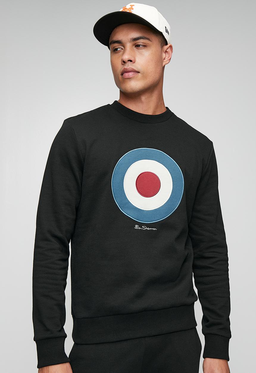 Ben Sherman Mens Target Crew Sweater In Black
