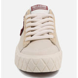 Palladium Womens Ace Lo Mix Leather Shoes In Sand