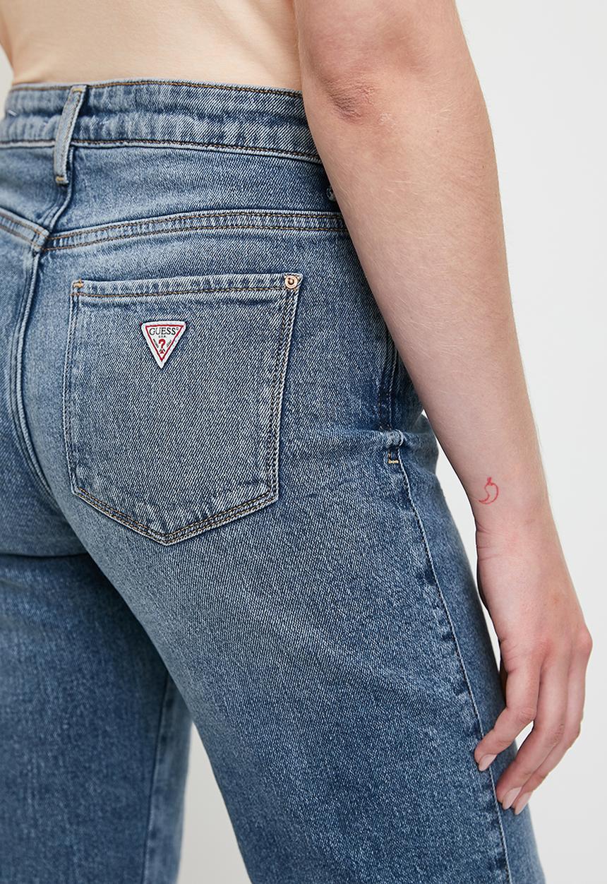 Guess Womens High Rise Jeans In Medium Wash