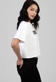 Sissy Boy Womens Glitz Galore Boxy T-Shirt In White