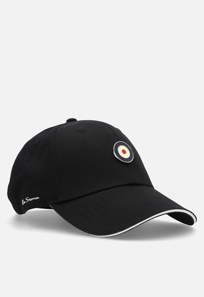 Ben Sherman Mens Metal Targy Badge Cap In Black