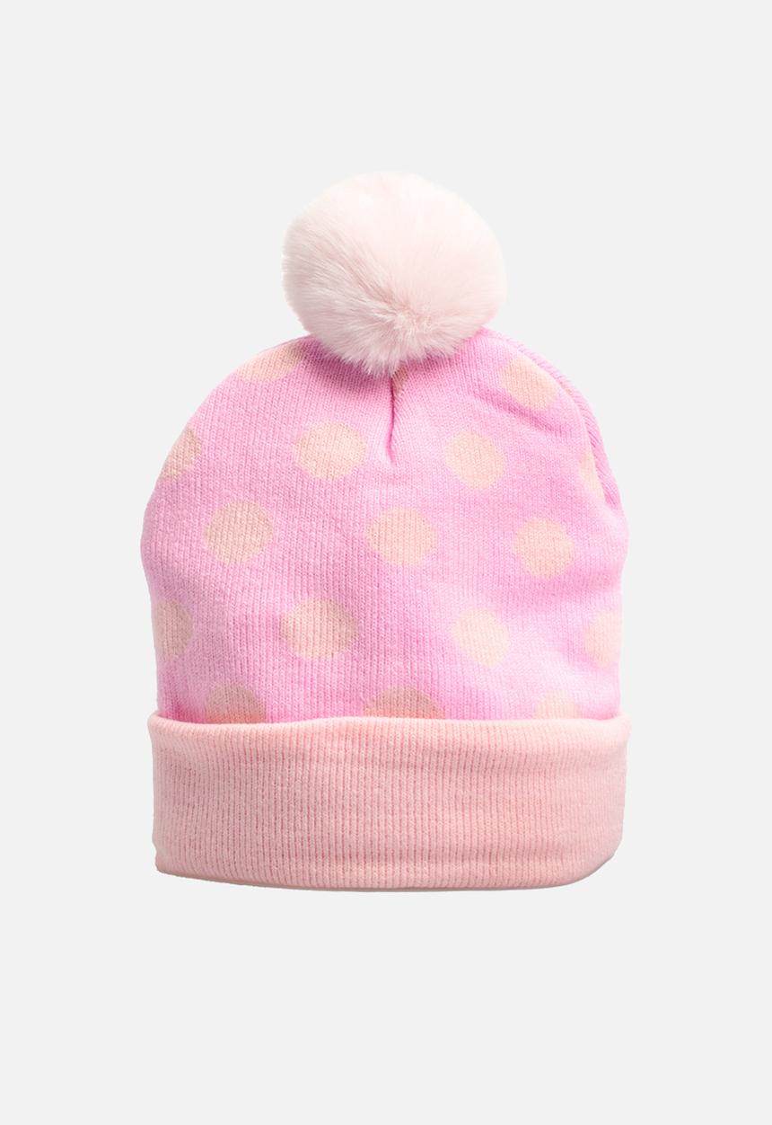 Girls One Up Beanie Minnie Mouse Pink
