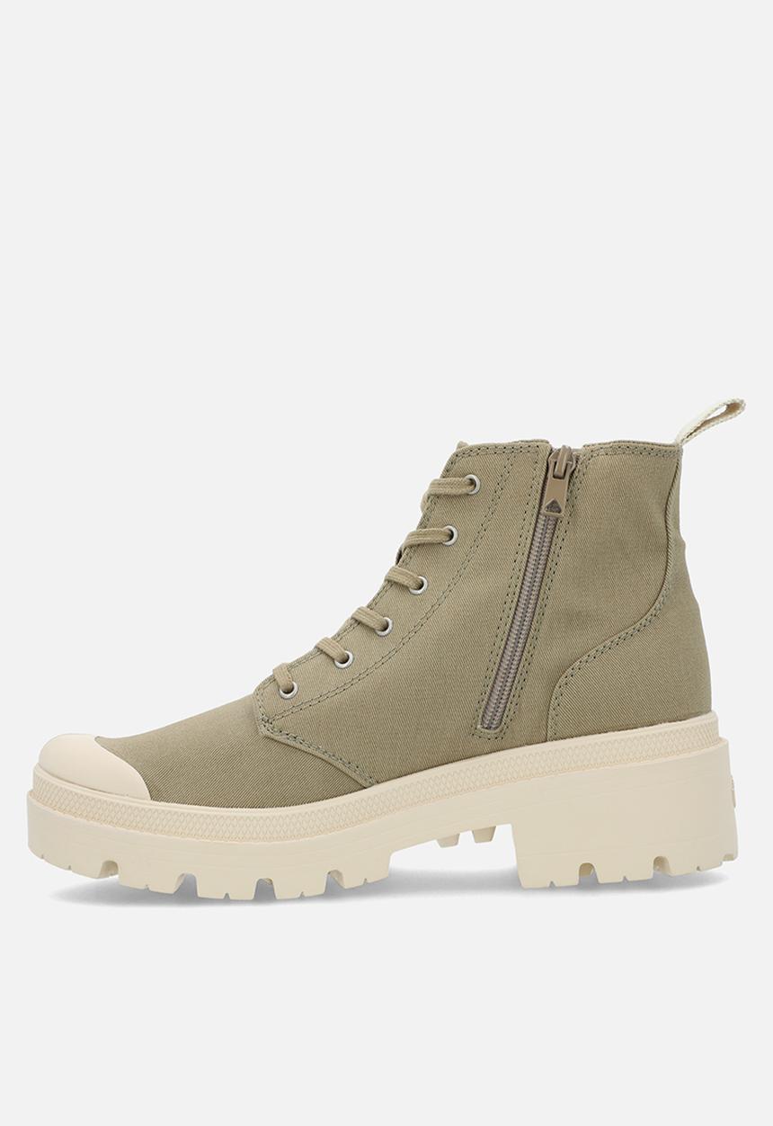 Palladium Womens Pallabase Twill Shoes In Dune