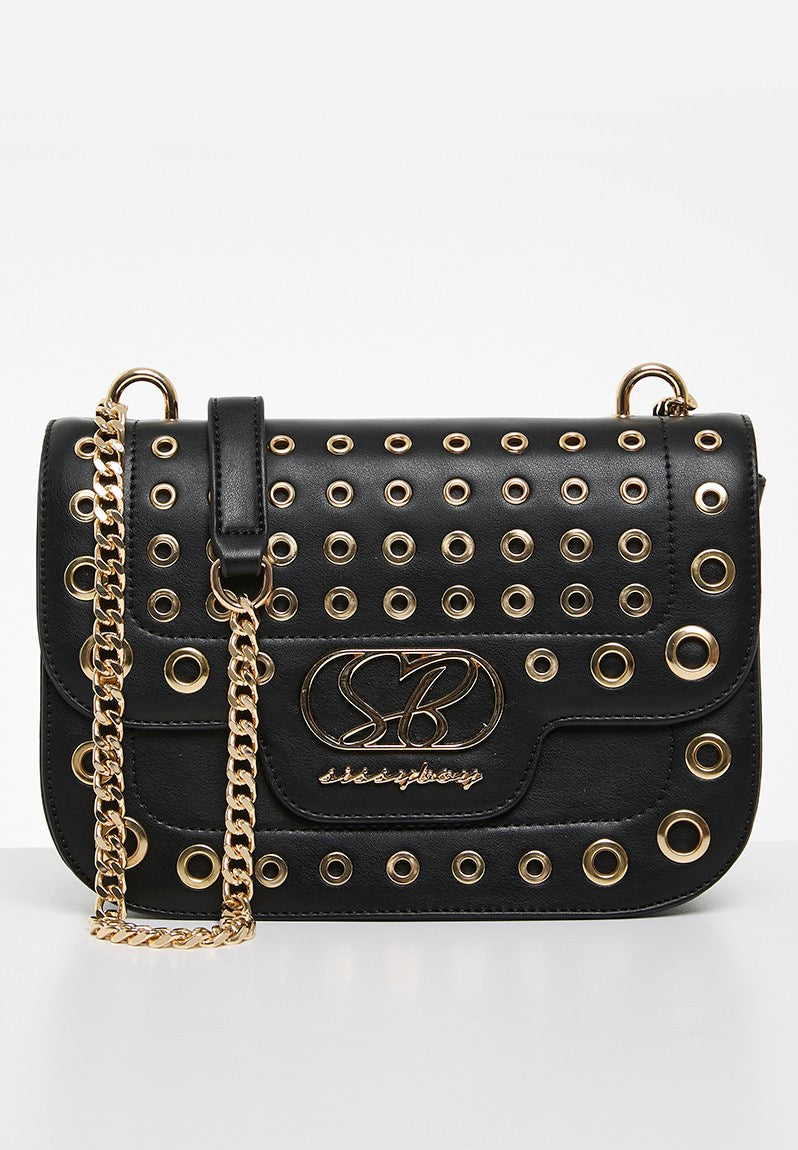 Sissyboy Bg666 Structured Crossbody Bad With Studs