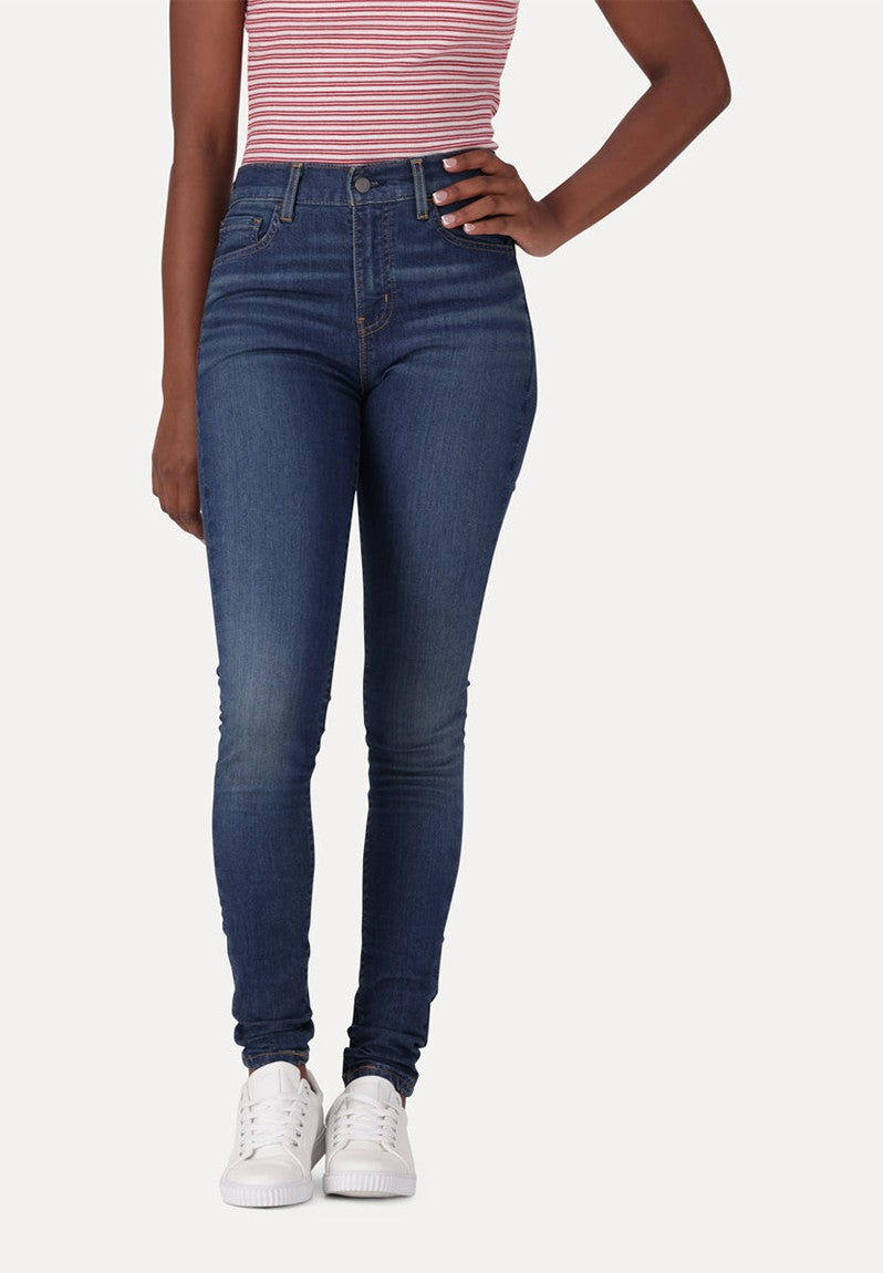 Levis Womens Hirise Super Skinny Jeans In Medium Blue
