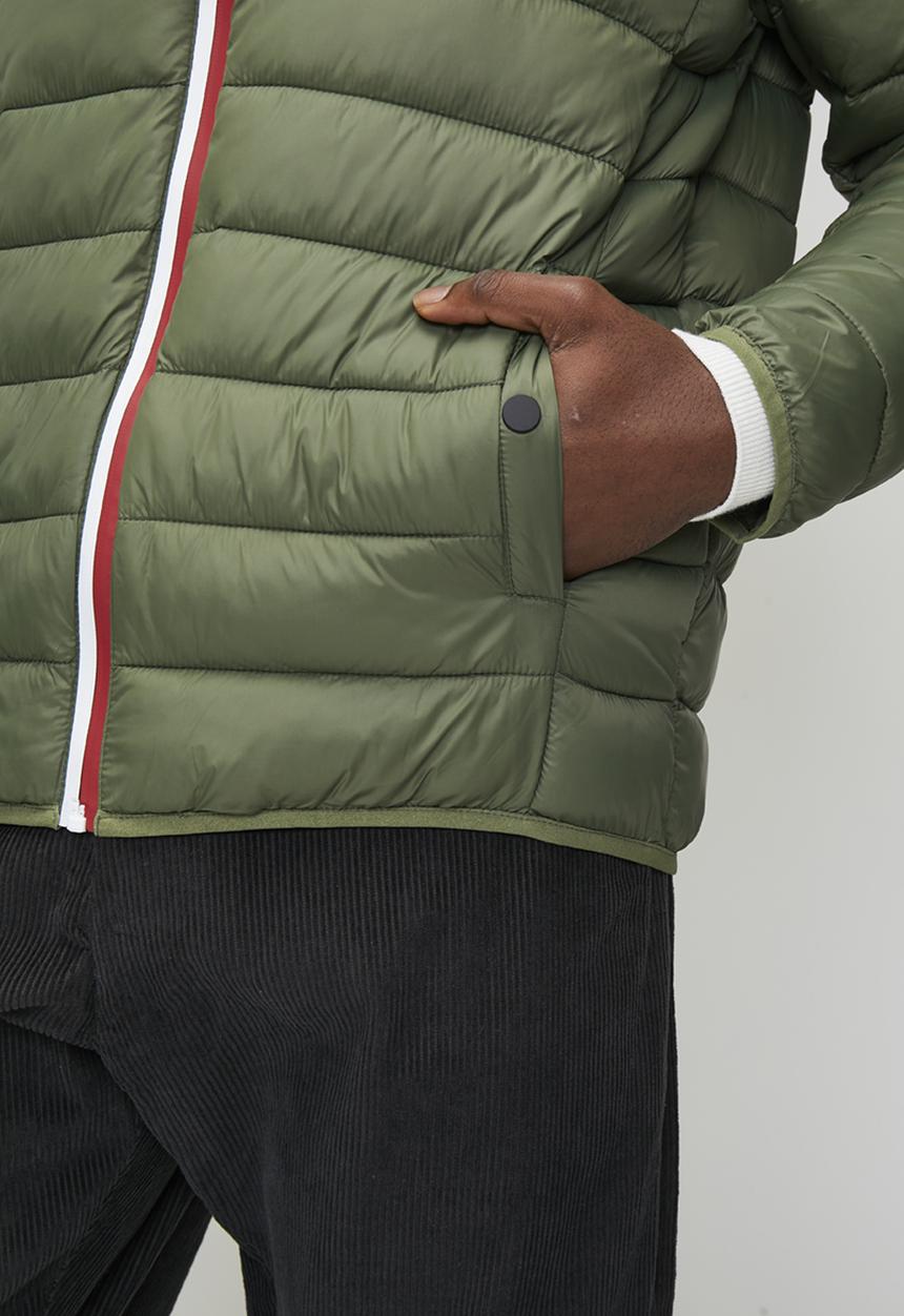 Polo Mens Quilted Puffer Jacket In Fatigue