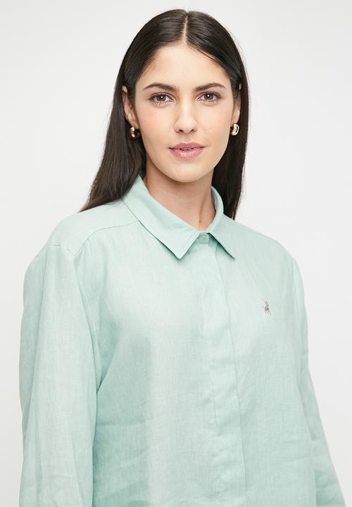 Polo 0049127 Wmn Lilian Ls Linen Shirt Mint