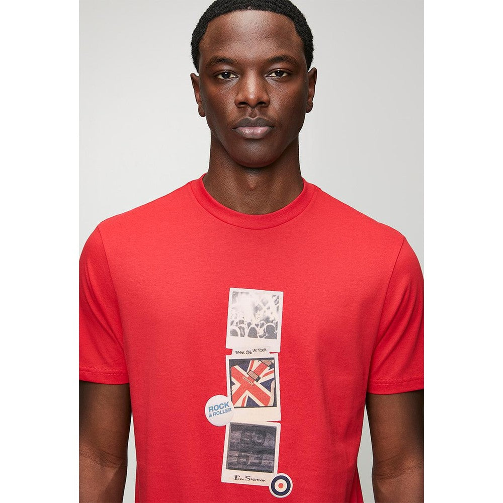 Ben Sherman Boys Brit Pop T-Shirt In Red Multi