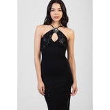 Sissy Boy Maxi With A Pluging V-Neck Dress In Black