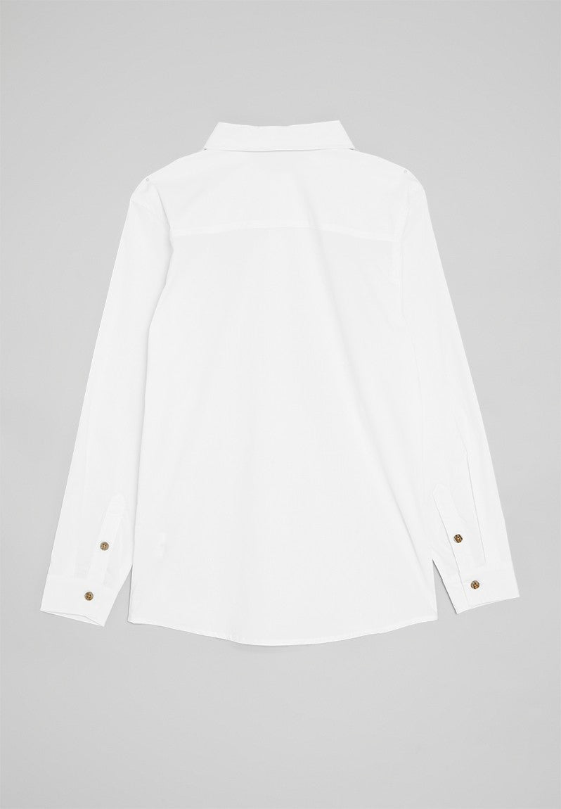 Polo Boys Nicholas Long Sleeve Shirt In White