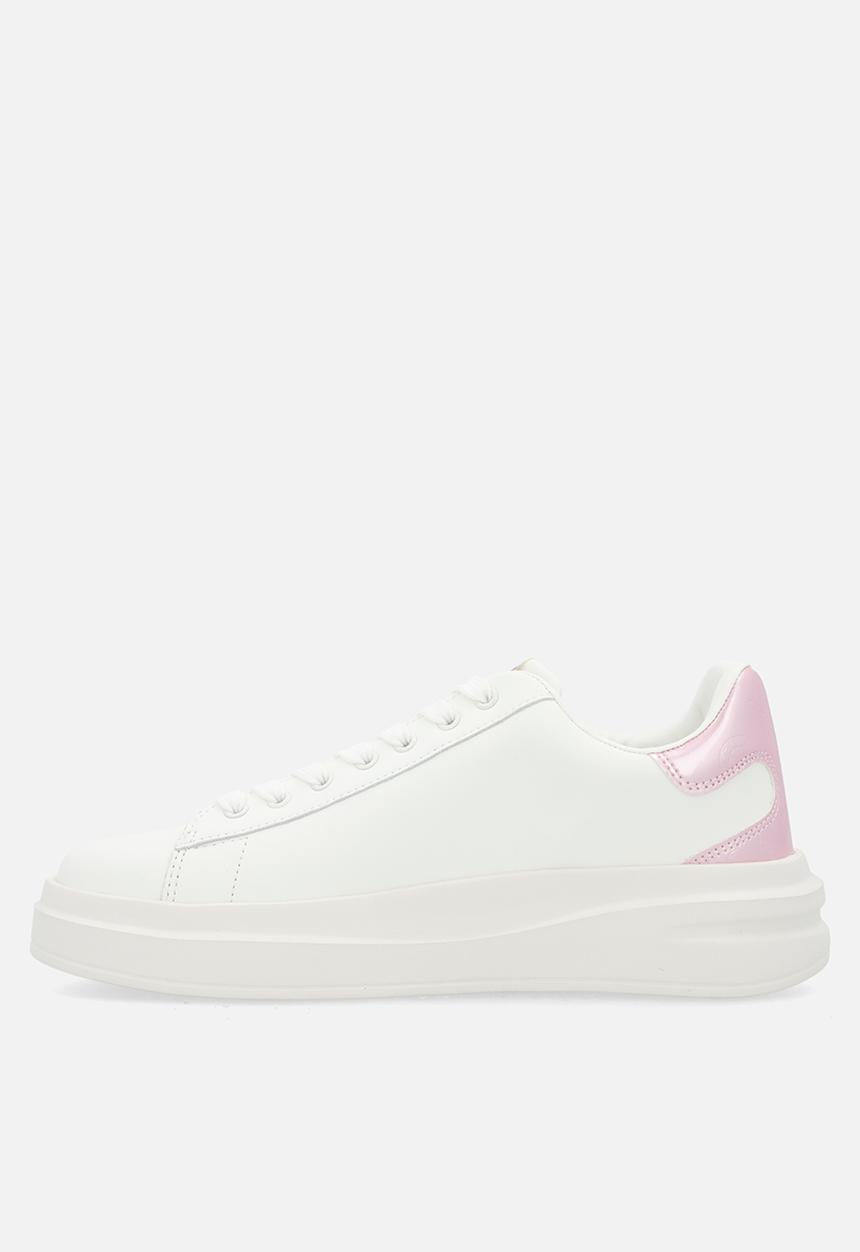 Guess Womens Elbina 6 Sneakers In White/Pink