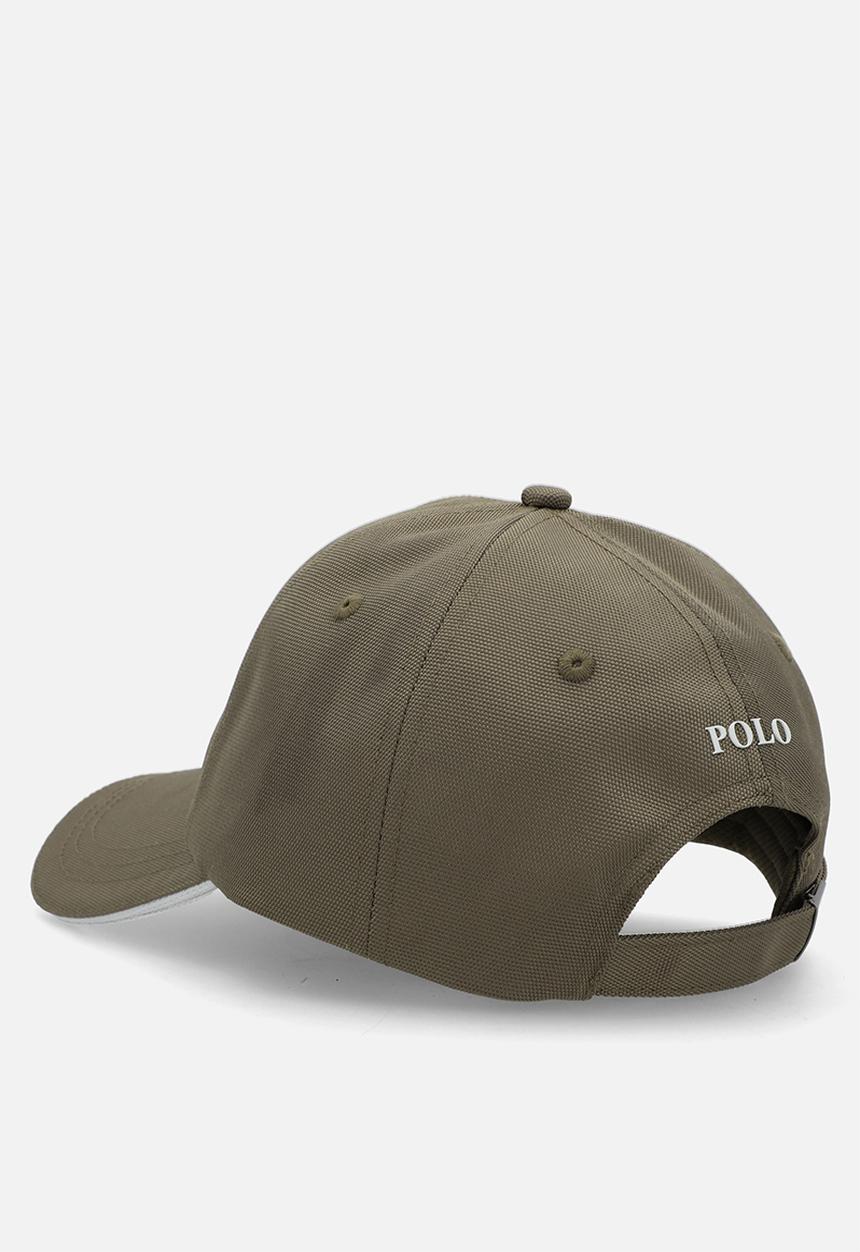 Polo Mens 6 Panel Metal Peak Cap In Olive