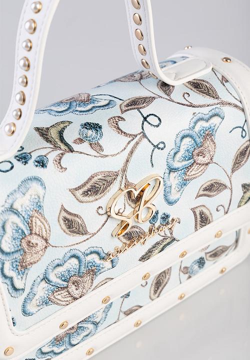 Sissyboy Bg822 Ladies Flower Print Bag Blue