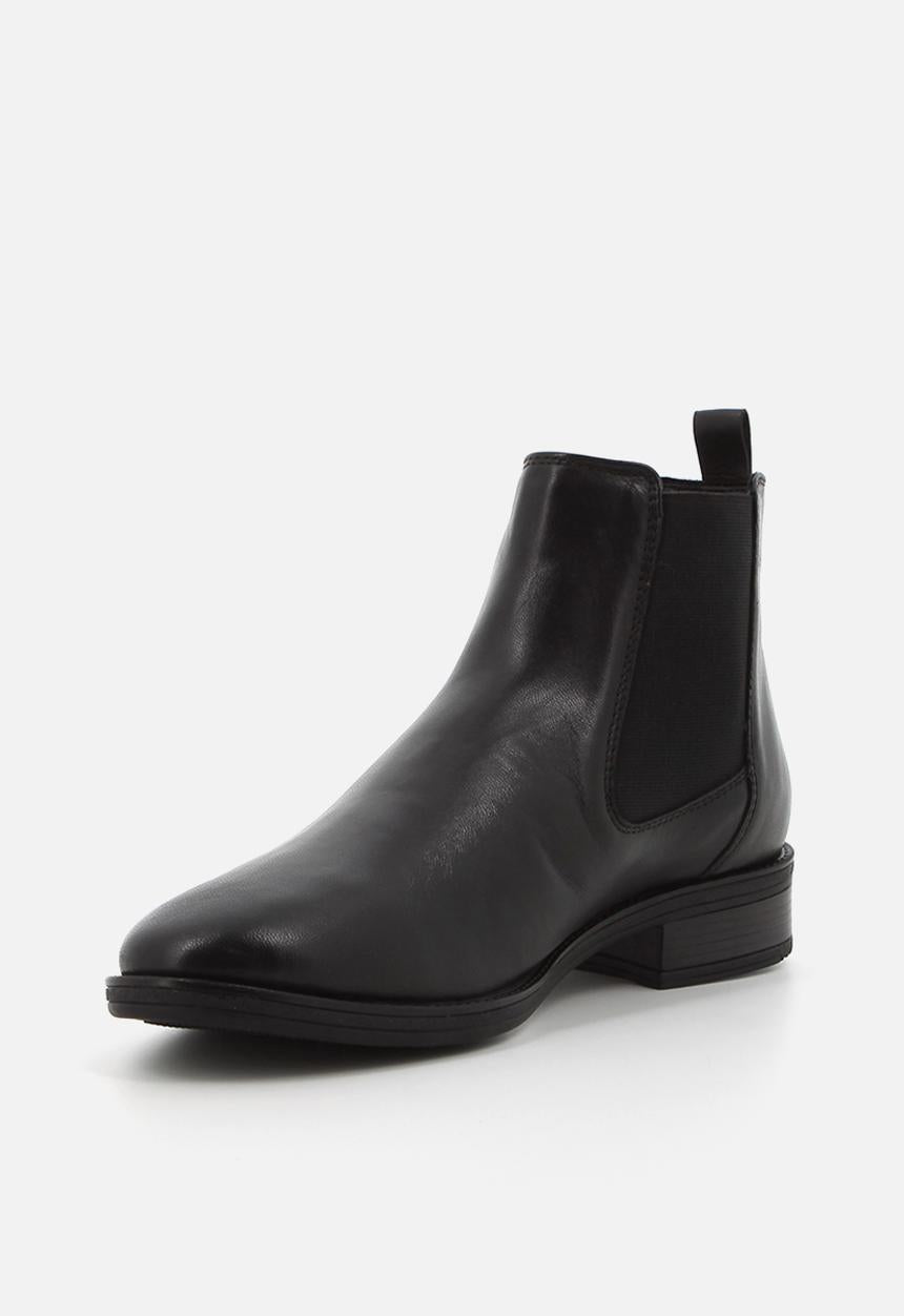 Hush Puppies Ladies Annika Leather Boots In Black