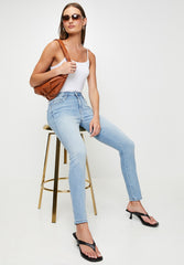 Guess Womens Mid Rise Curve Jeans In Light Wash